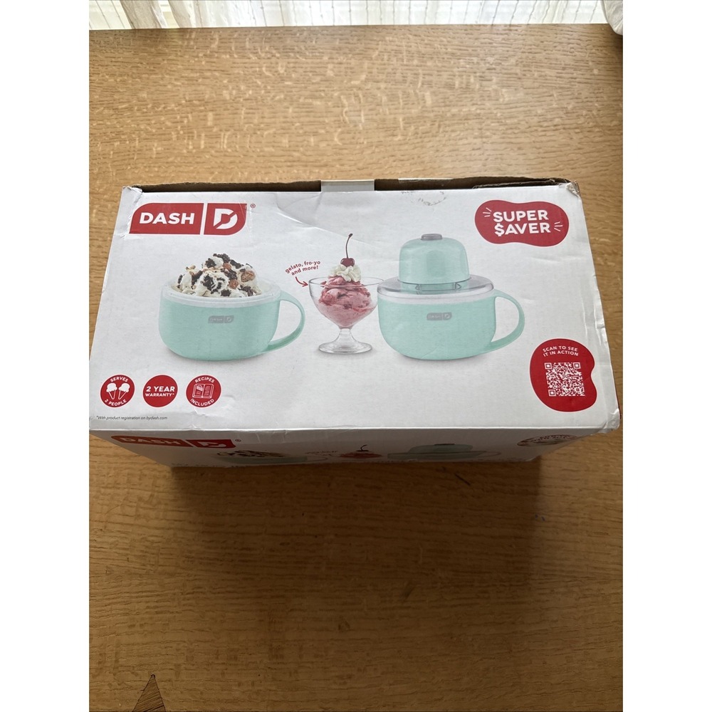 New Dash Electric Ice Cream Maker 2 Pack Machine 2 Mugs Recipes